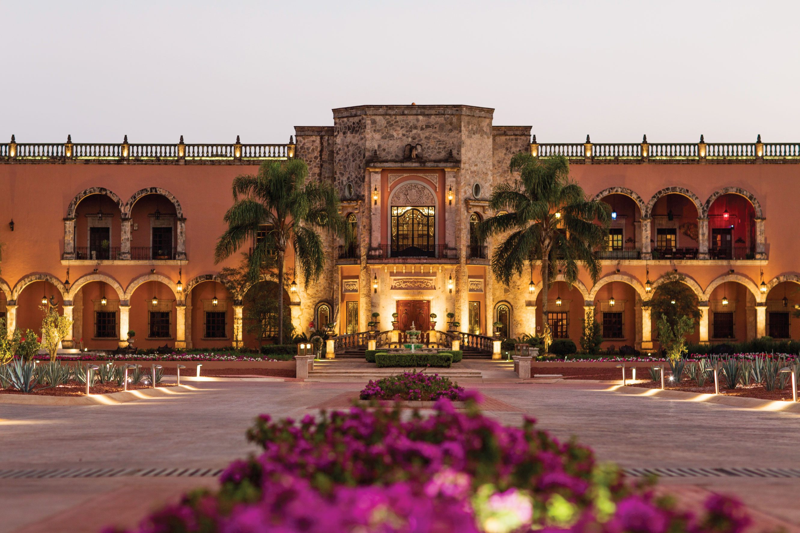 Hacienda Patrón at dusk
